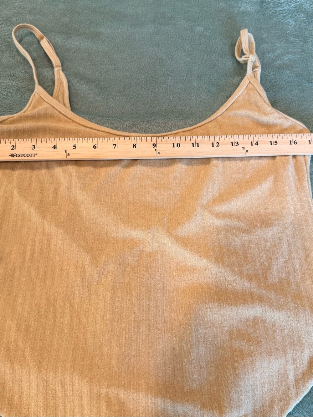 WEWOREWHAT Scoop Cami One Piece Swimsuit XXL NWT Bread Basket Beige - Picture 10 of 14